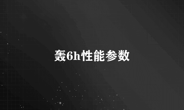 轰6h性能参数