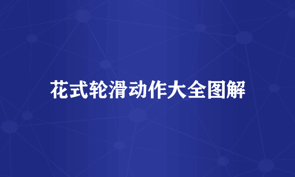 花式轮滑动作大全图解