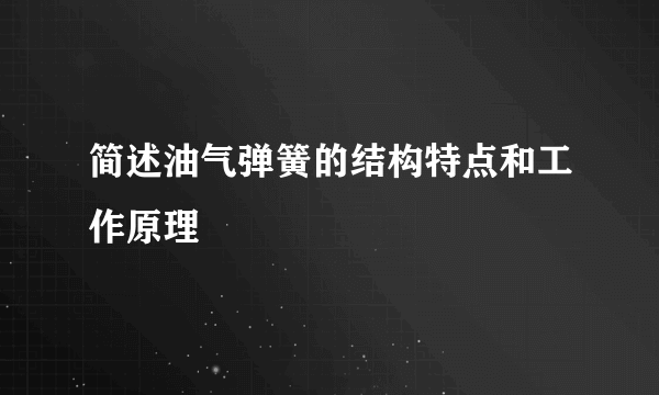 简述油气弹簧的结构特点和工作原理