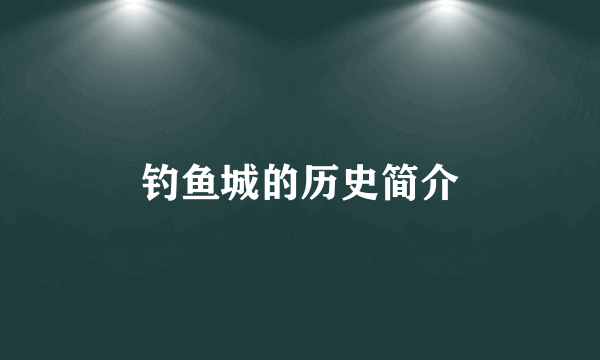 钓鱼城的历史简介