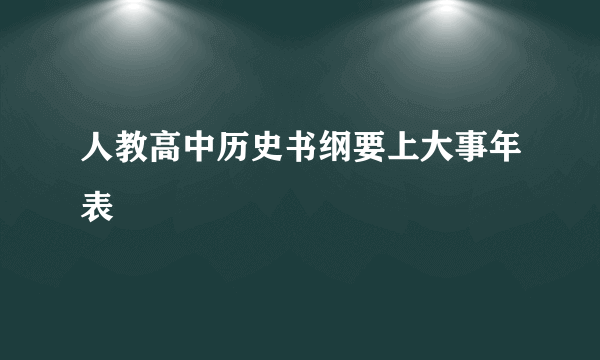 人教高中历史书纲要上大事年表