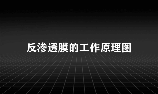反渗透膜的工作原理图