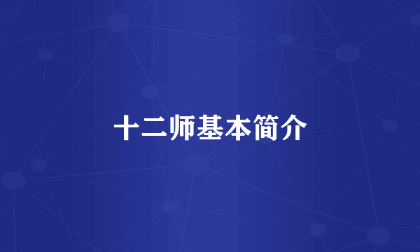 十二师基本简介