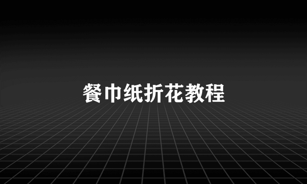 餐巾纸折花教程