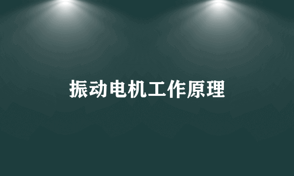 振动电机工作原理