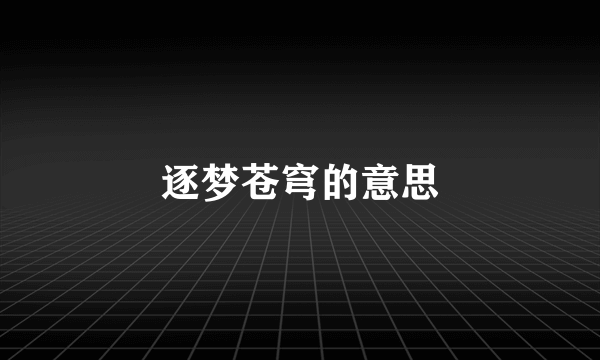 逐梦苍穹的意思