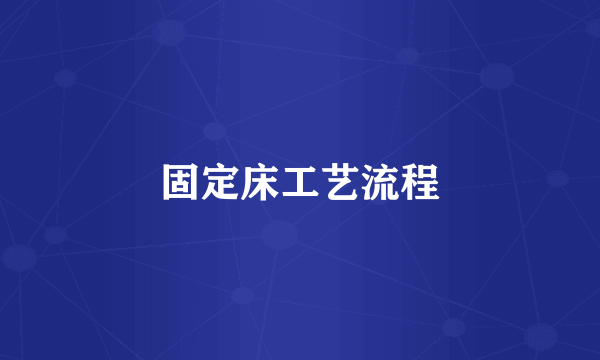 固定床工艺流程