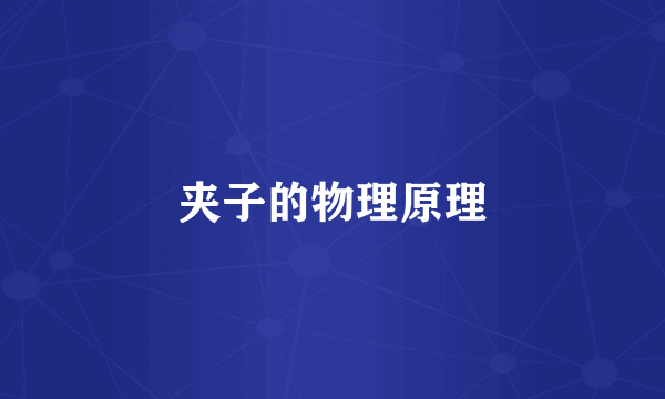 夹子的物理原理