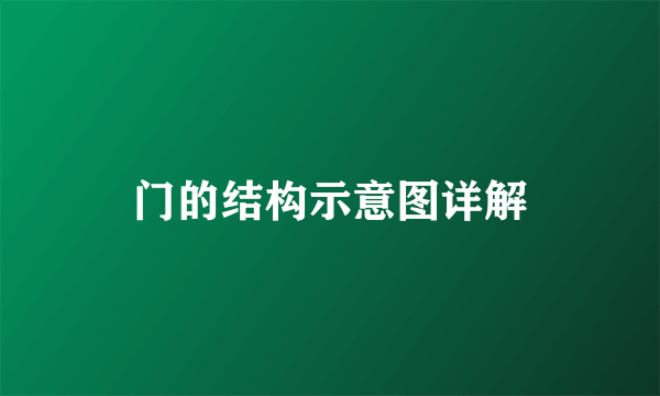 门的结构示意图详解