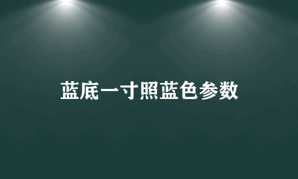 蓝底一寸照蓝色参数