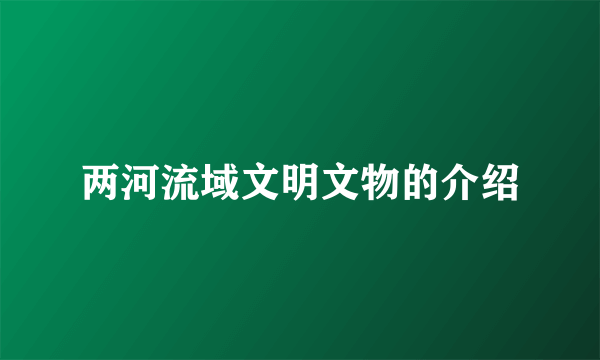 两河流域文明文物的介绍