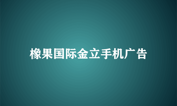 橡果国际金立手机广告