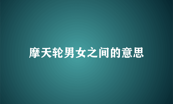 摩天轮男女之间的意思