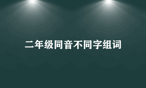 二年级同音不同字组词