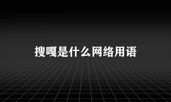 搜嘎是什么网络用语
