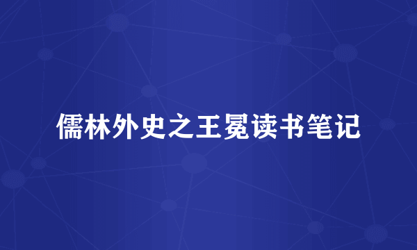儒林外史之王冕读书笔记