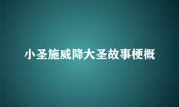 小圣施威降大圣故事梗概