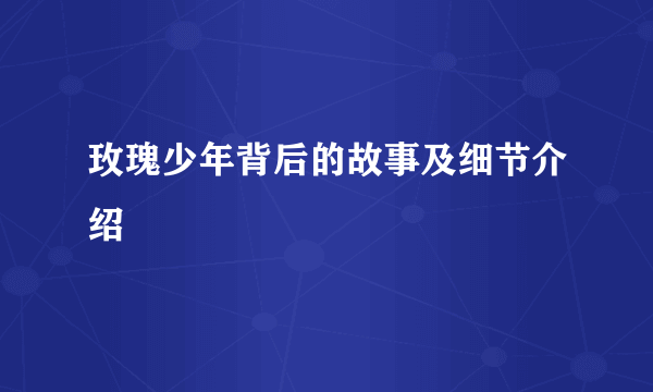 玫瑰少年背后的故事及细节介绍