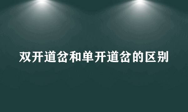 双开道岔和单开道岔的区别