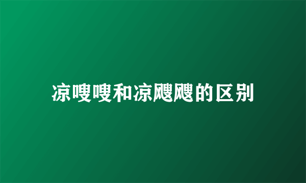凉嗖嗖和凉飕飕的区别