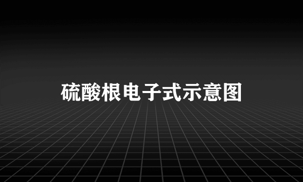 硫酸根电子式示意图