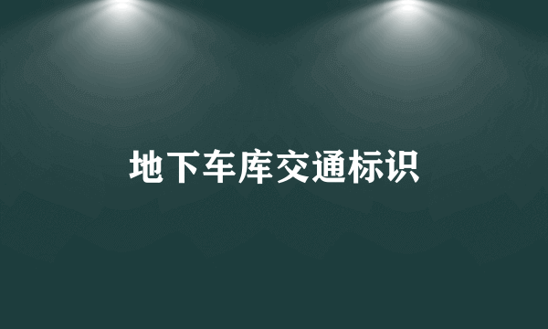 地下车库交通标识