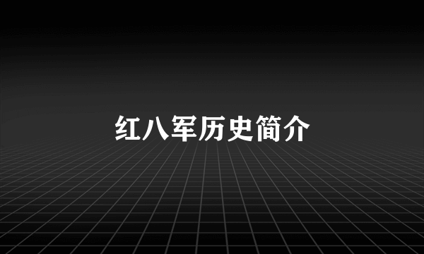 红八军历史简介