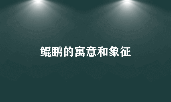 鲲鹏的寓意和象征