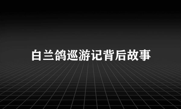 白兰鸽巡游记背后故事