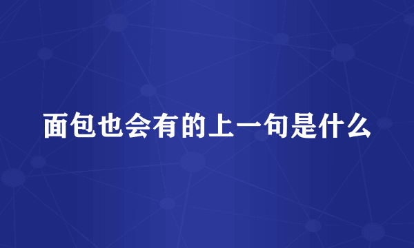 面包也会有的上一句是什么