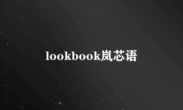 lookbook岚芯语