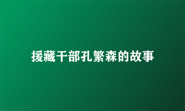 援藏干部孔繁森的故事