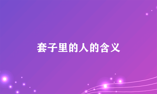 套子里的人的含义