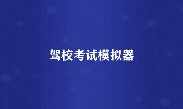 驾校考试模拟器
