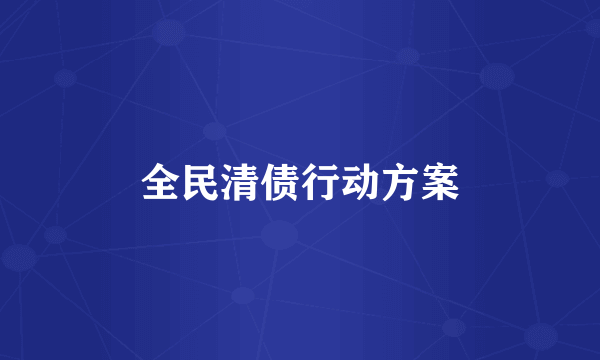 全民清债行动方案