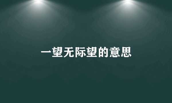 一望无际望的意思