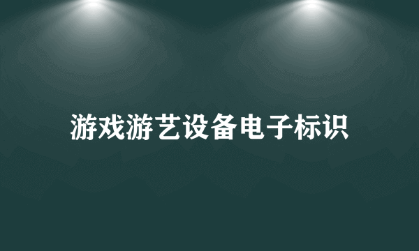 游戏游艺设备电子标识