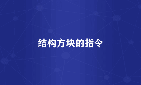 结构方块的指令
