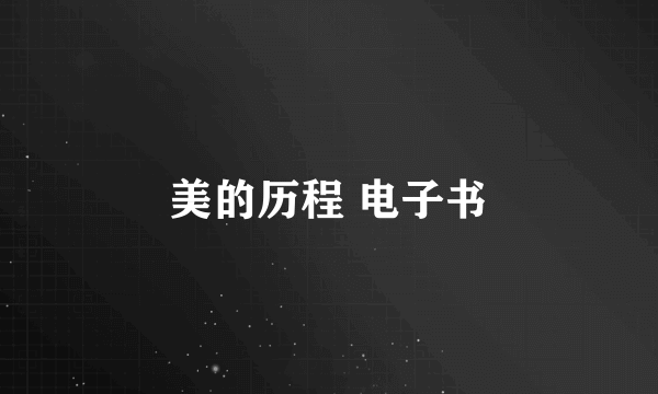 美的历程 电子书