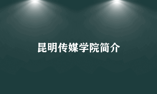 昆明传媒学院简介