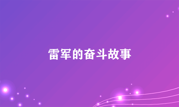 雷军的奋斗故事