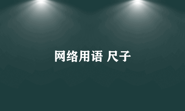 网络用语 尺子