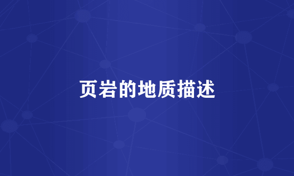 页岩的地质描述