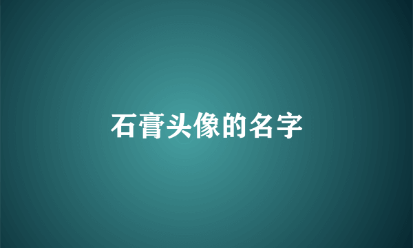 石膏头像的名字