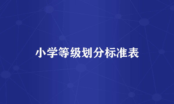 小学等级划分标准表