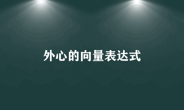 外心的向量表达式