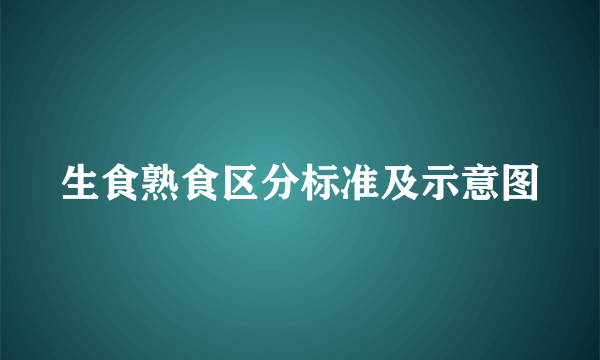 生食熟食区分标准及示意图