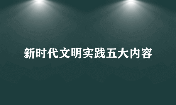 新时代文明实践五大内容