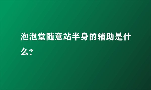 泡泡堂随意站半身的辅助是什么？