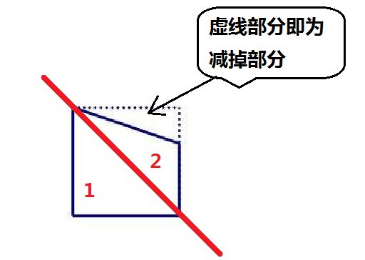 一个正方形剪去一个角,怎样画一条直线把它分成两个三角形